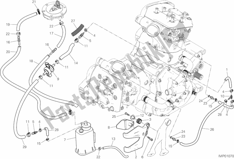 Tutte le parti per il Filtro Contenitore del Ducati Multistrada 1200 Enduro Thailand 2019